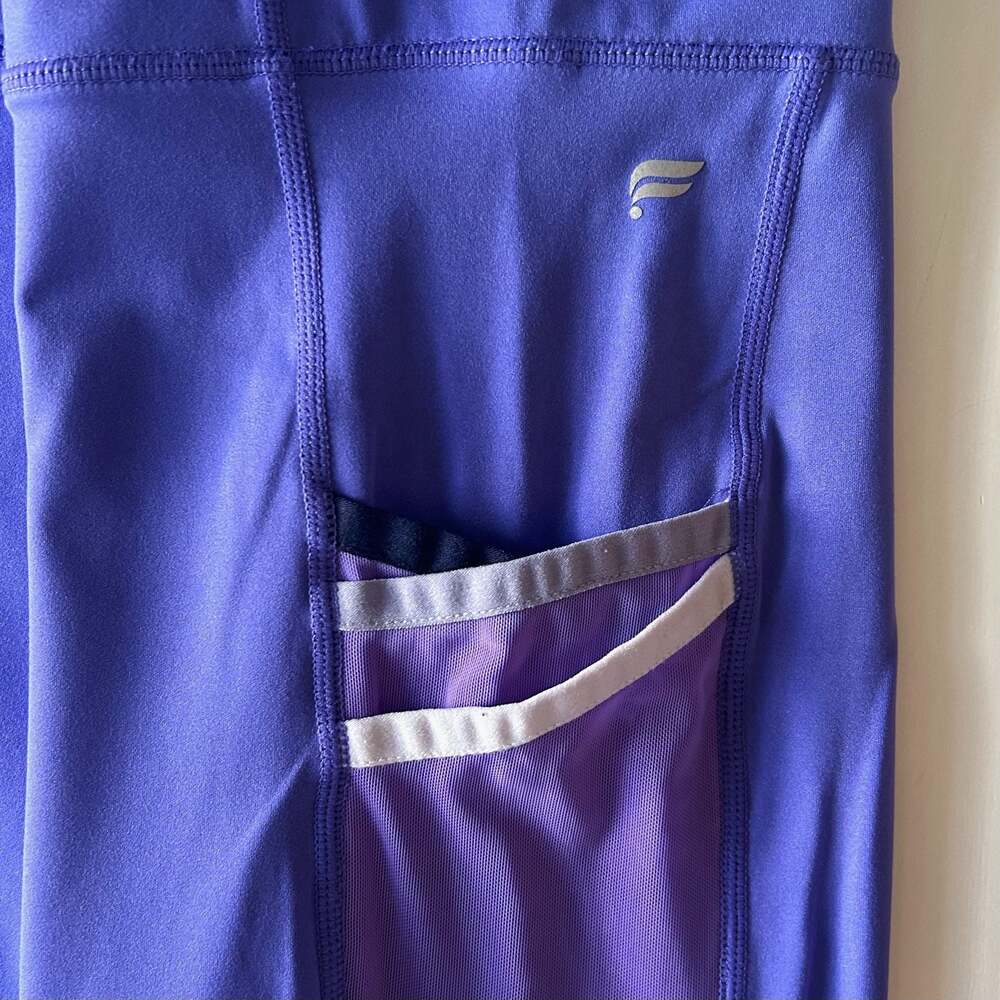 Fabletics Purple High Waisted Pocket Leggings Size Medium - Picture 5 of 9